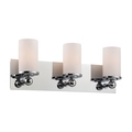 Elk Lighting Adam 3-Light Vanity Lamp in Chrome with White Opal Glass BV2243-10-15